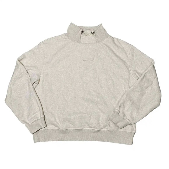 Varley Pullover Woods Pullover Sweatshirt High Neck Ribbed Trim Cream Size Large - Picture 1 of 9